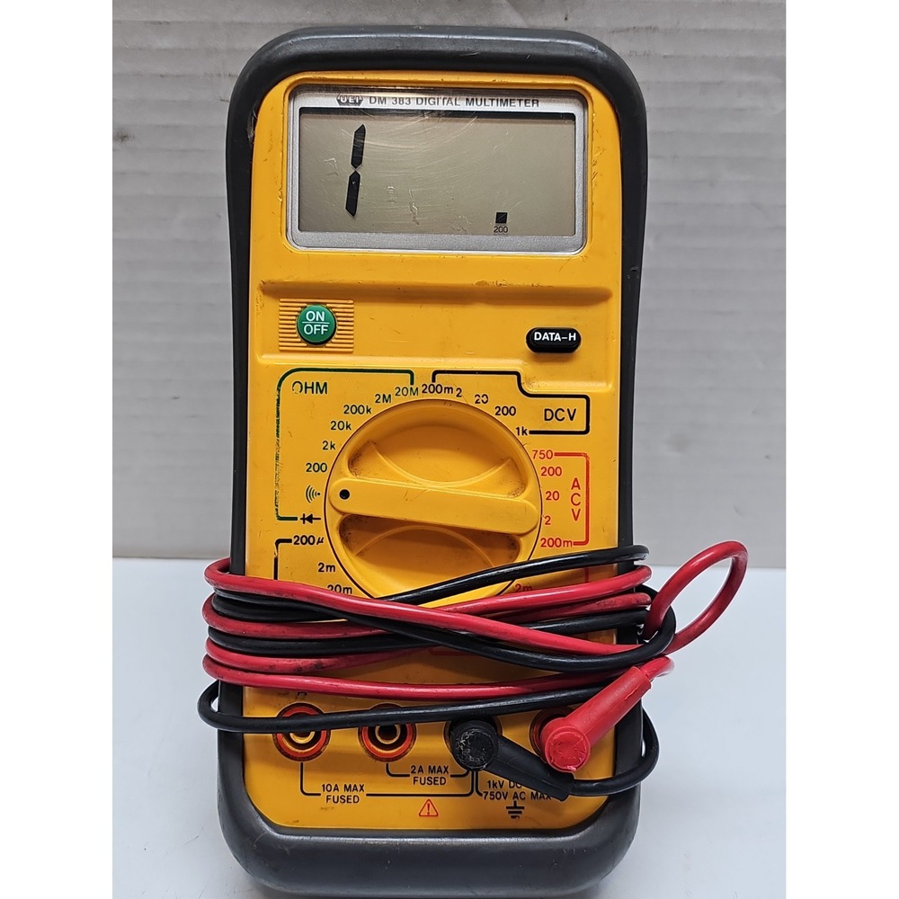 UEI Digital Multimeter DM383 With Cover Protector & Leads. Tested Works